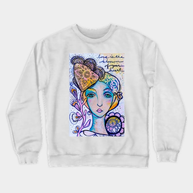 Love Is the Blossom... Crewneck Sweatshirt by gaea